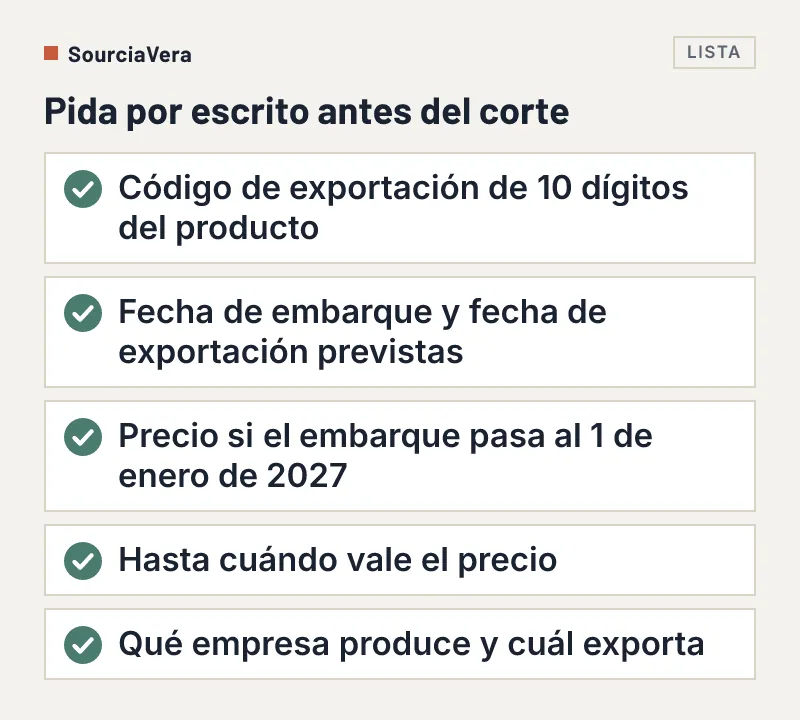 Lista de cinco puntos que pedir por escrito al proveedor de baterías antes del fin del reembolso de IVA a la exportación
