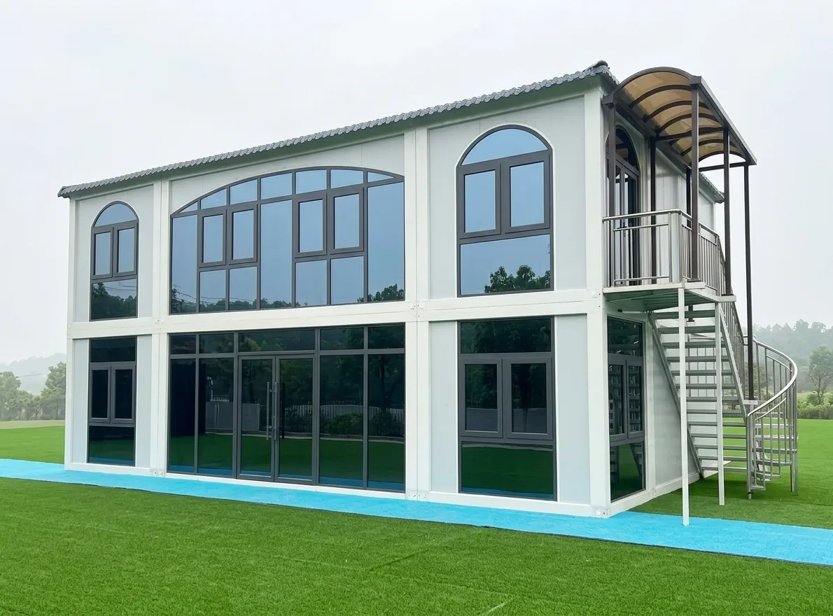 Expandable container house exterior