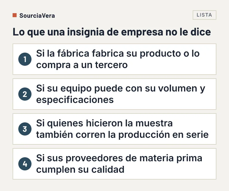 Lista de cuatro cosas que una insignia a nivel de empresa no le dice