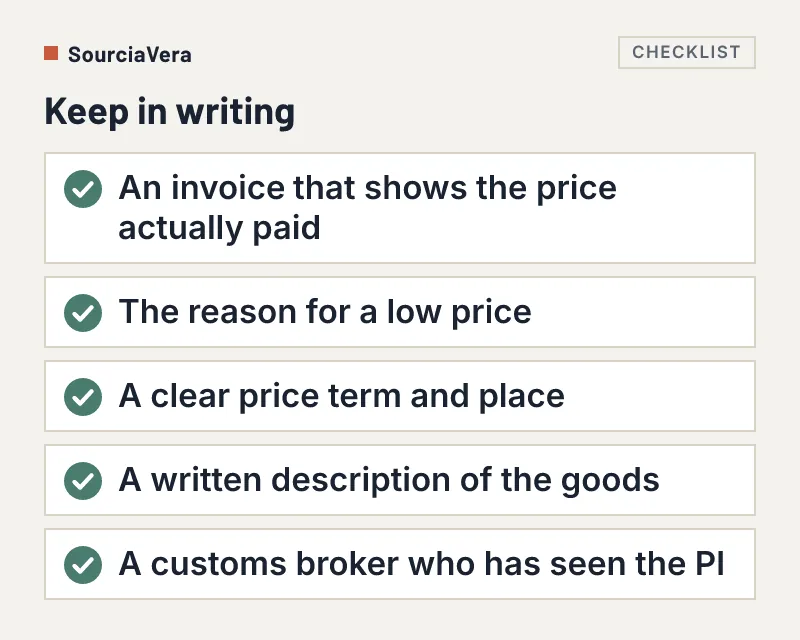 Checklist of five documents and points to keep in writing before importing from China to Mexico