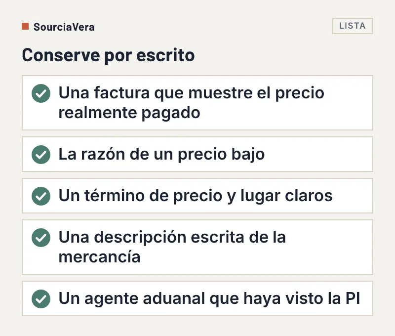 Lista de cinco documentos y puntos que conservar por escrito antes de importar de China a México